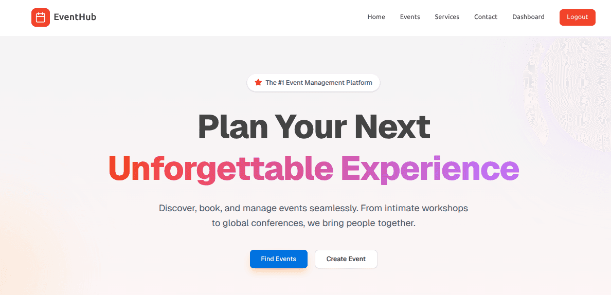 EventHub (Event Management Platform)